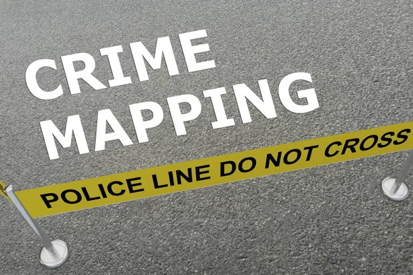 Έννοια χαρτογράφηση εγκλήματος — Φωτογραφία Αρχείου