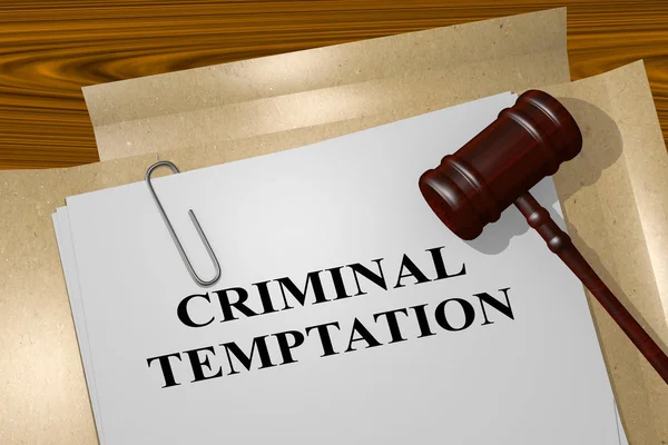Criminal Temptation  title — Stock Photo, Image