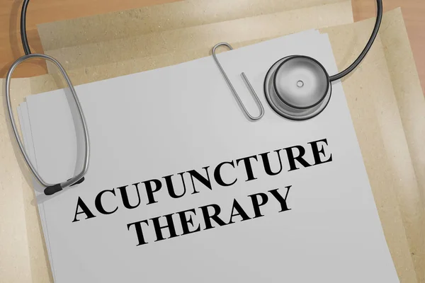 Acupuntura Título de la terapia — Foto de Stock