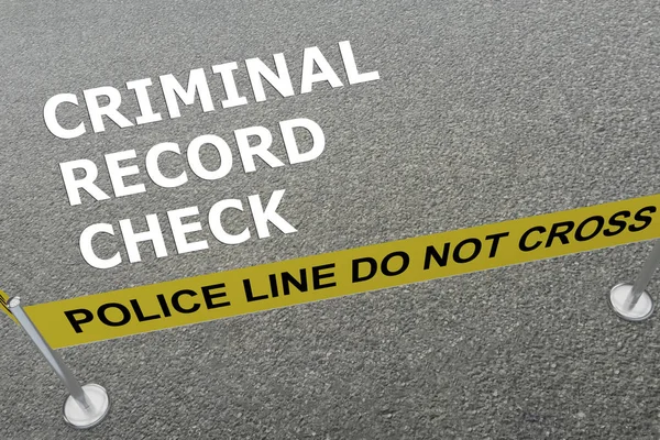 Titel van criminele Record controleren — Stockfoto