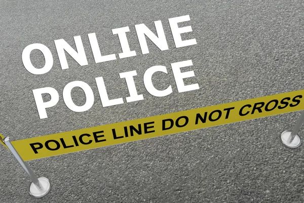 Online politie titel — Stockfoto