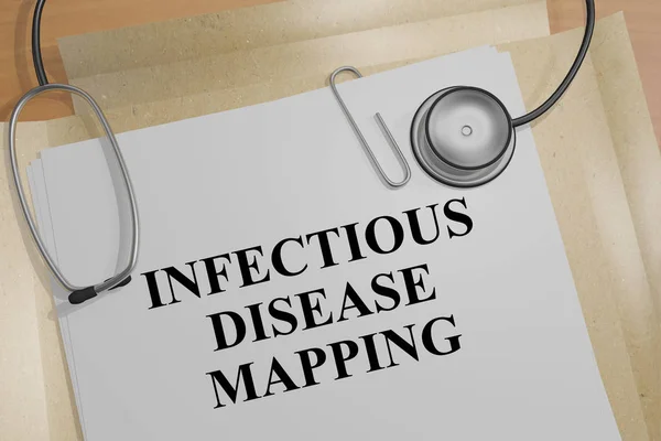 Μολυσματική ασθένεια χαρτογράφηση τίτλος — Φωτογραφία Αρχείου