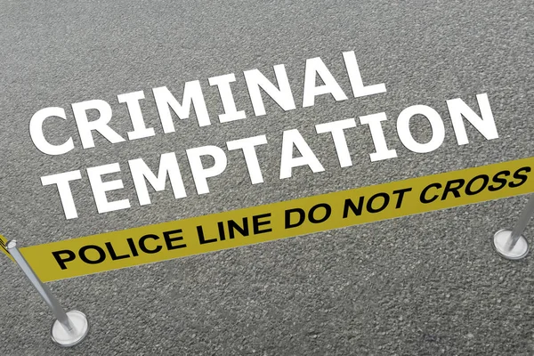 Criminal Temptation  title — Stock Photo, Image