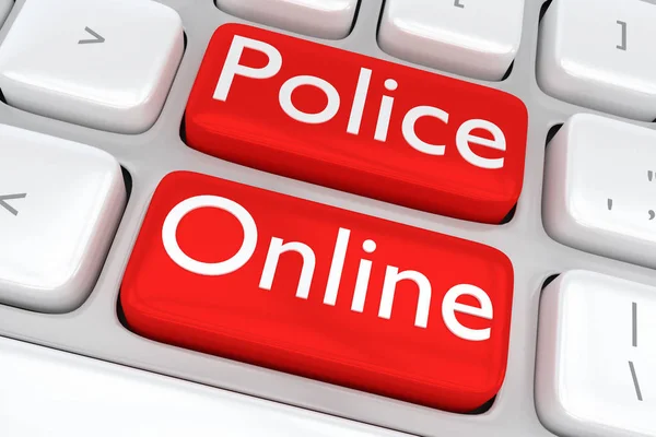Policía concepto en línea — Foto de Stock
