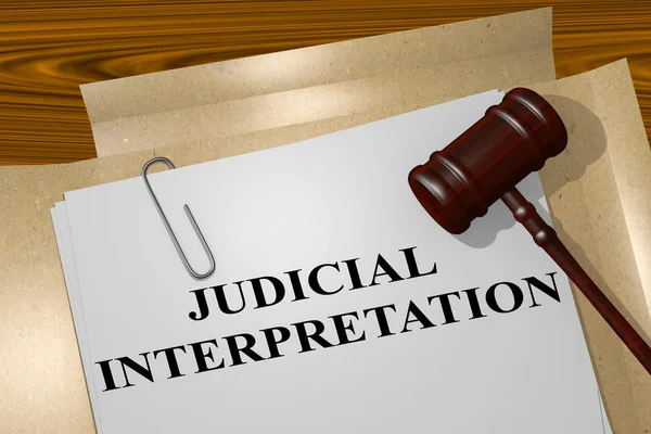 "Interpretación judicial "concepto — Foto de Stock