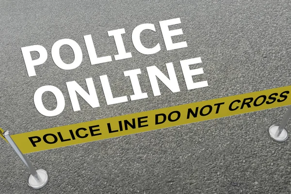 "Police Online" concept — Stock Photo, Image