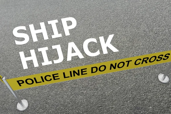 "Ship Hijack "- concept criminel — Photo
