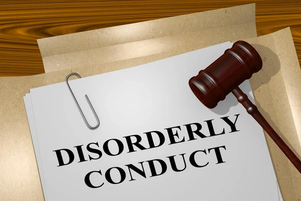 "Disorderly Conduct" - law concept — Stock Photo, Image
