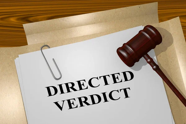 "Directed Verdict" - legal concept — Stock Photo, Image