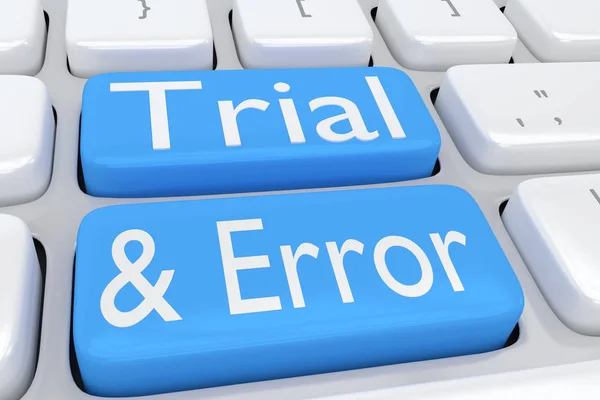 "Conceito de Trial and Error — Fotografia de Stock