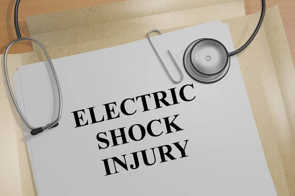 "Lesão por Choque Elétrico "- conceito médico — Fotografia de Stock