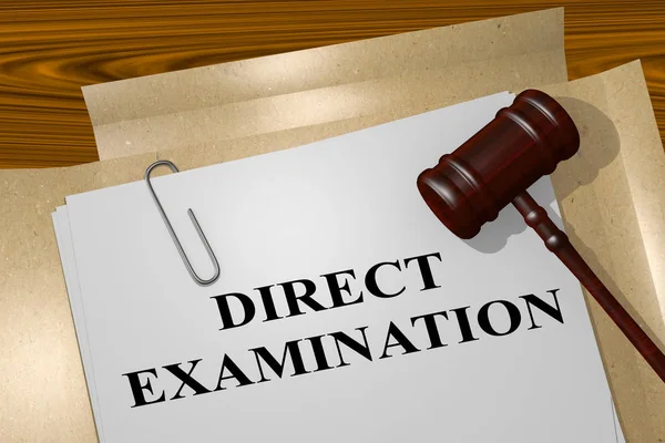 Direct Examination - legal concept — Stock Photo, Image