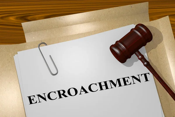 Encroachment - legal concept — Stock Photo, Image