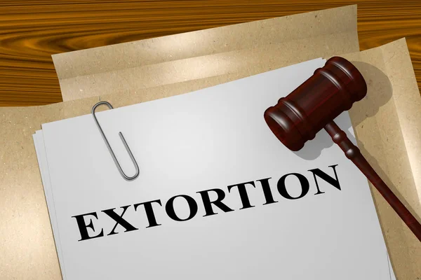 Extorsion - concept juridique — Photo