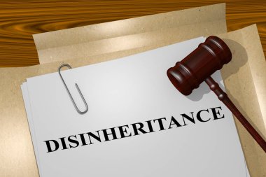 Disinheritance - legal concept clipart
