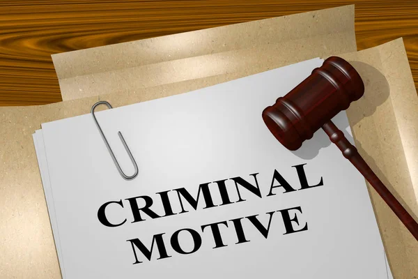 Motivo criminal - concepto jurídico — Foto de Stock