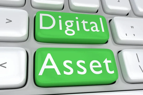 Digitales Asset-Konzept — Stockfoto