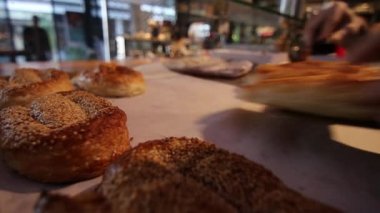 Baker yer hamur işleri tepsi fırından