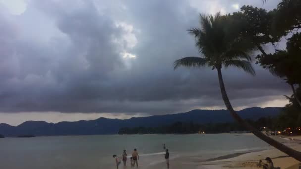 Kötü hava Tayland Koh Samui Adası üzerinde — Stok video