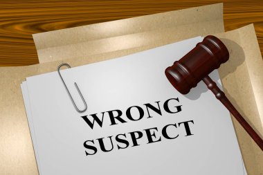 Wrong Suspect - legal concept clipart