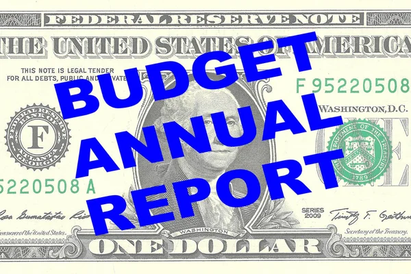 Концепція річного звіту бюджету — стокове фото