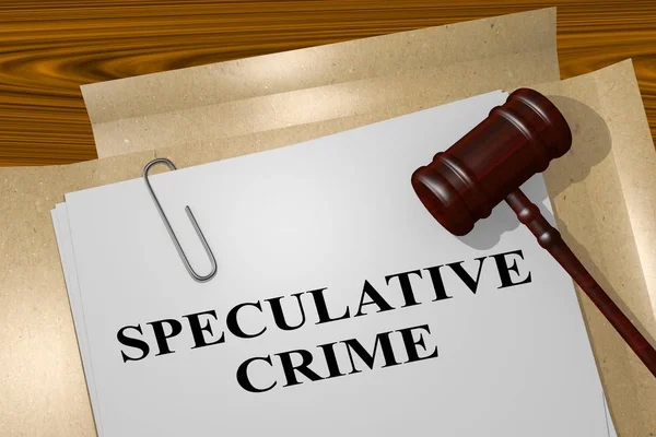 Spekulatív bűnözés - jogi fogalom — Stock Fotó