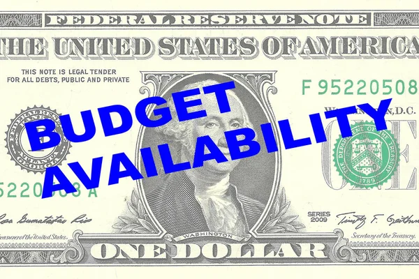 预算可用性-财务概念 — 图库照片