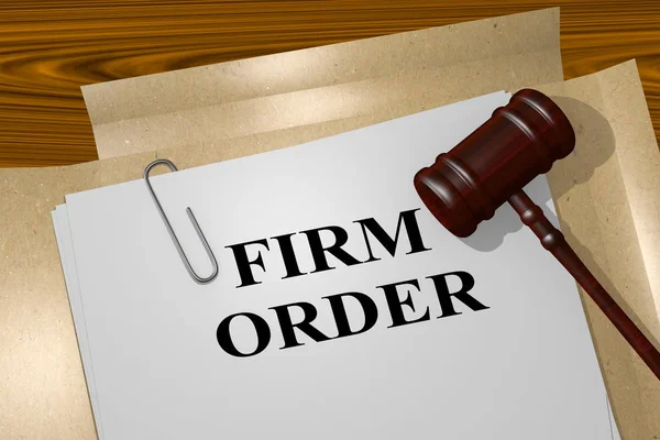 Firm Order - concetto giuridico — Foto Stock