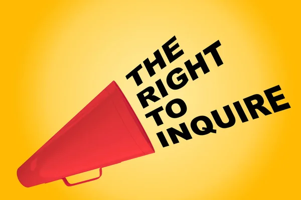 The Right to Inquire concept — Stock Photo, Image