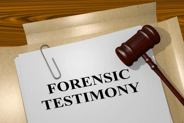 Testimonio forense - concepto legal — Foto de Stock