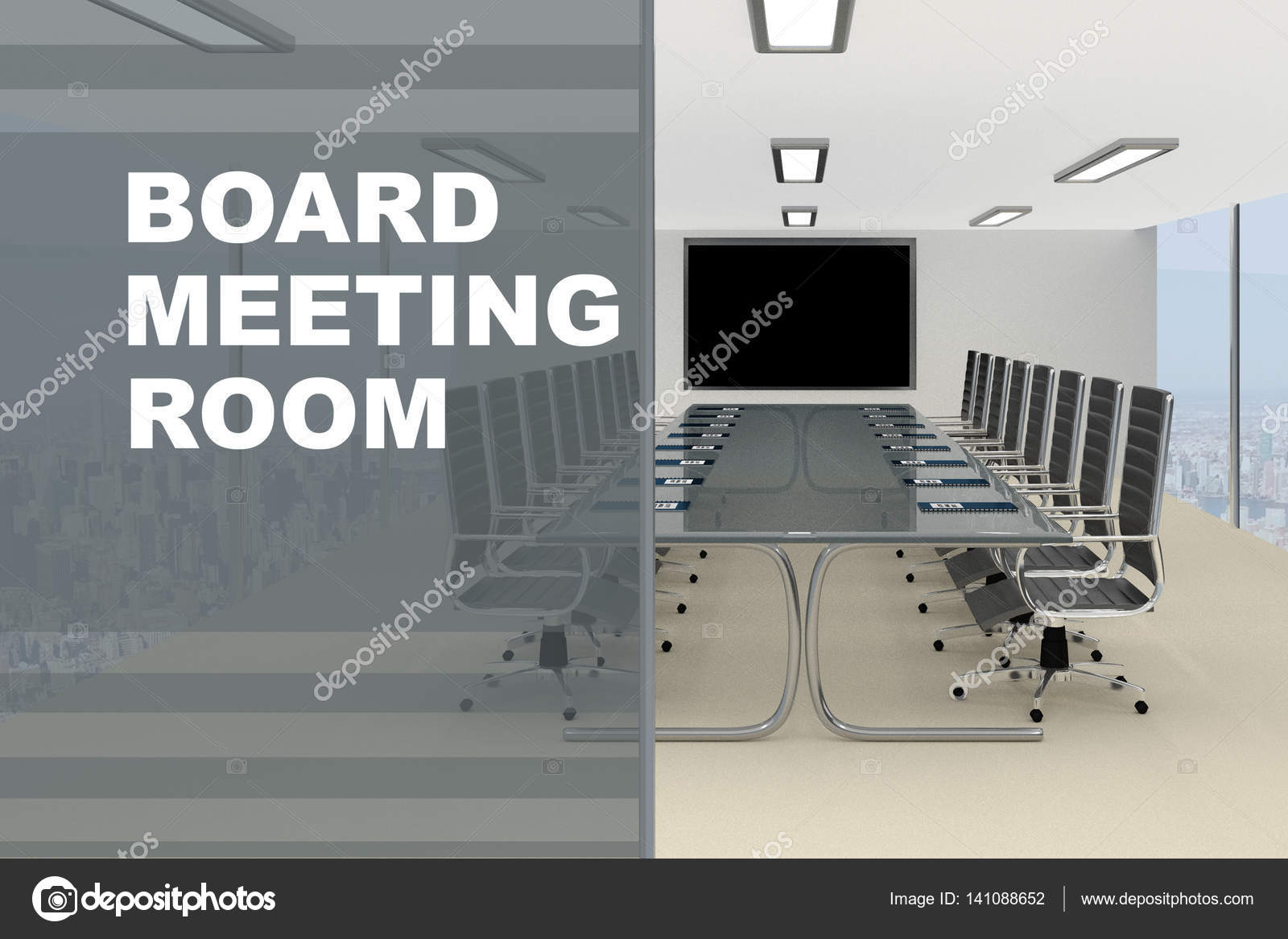 Board Meeting Raum Konzept Stockfoto C Premium Shots