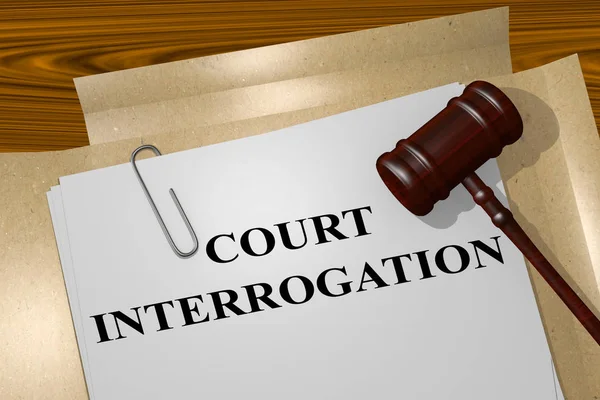 Interrogatorio judicial - Concepto jurídico — Foto de Stock