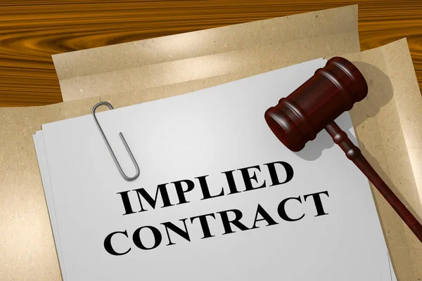 Impliciete Contract - rechtsbegrip — Stockfoto