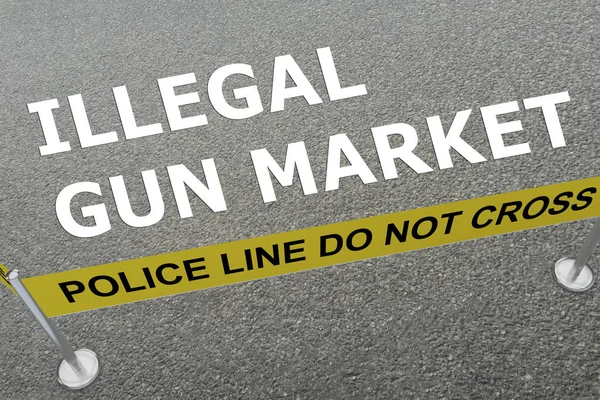 Illegal Gun Market concept — Stock Photo, Image