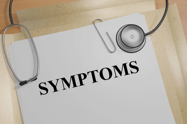 Síntomas - concepto médico —  Fotos de Stock