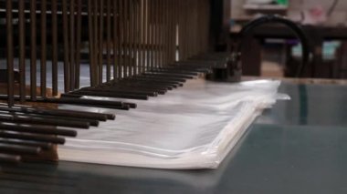 Plastik torba üretim hattı çıkışı kadeh