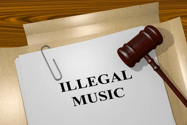 非法音乐-法律概念 — 图库照片