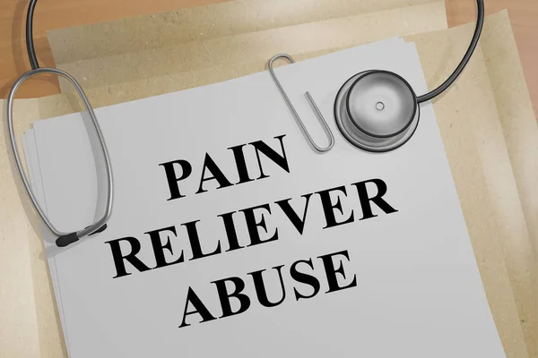Fájdalom Reliever visszaélés - orvosi koncepció — Stock Fotó