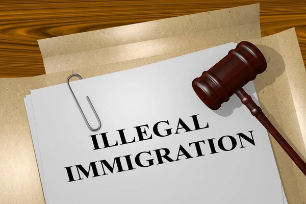 Imigração ilegal - conceito jurídico — Fotografia de Stock