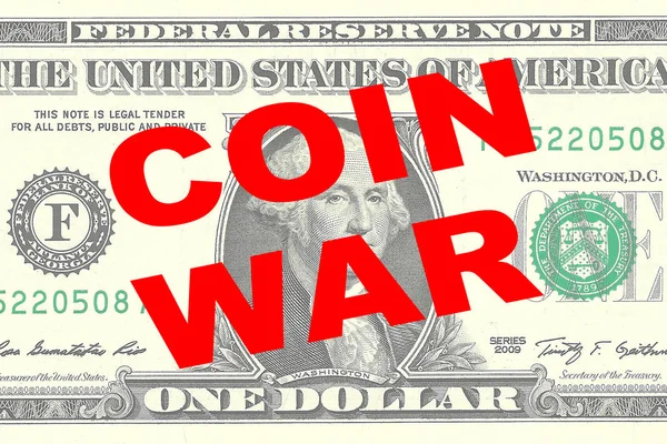 Guerra de monedas - concepto financiero — Foto de Stock