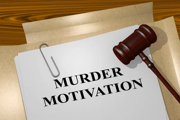 Motivation du meurtre - concept juridique — Photo