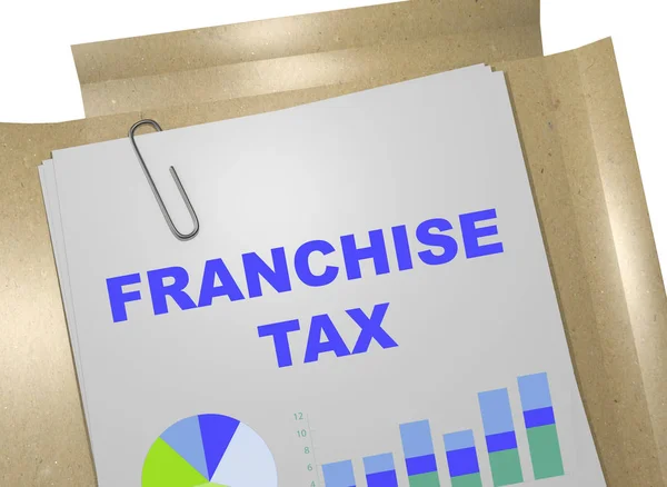Franchise Tax - bedrijfsconcept — Stockfoto