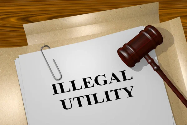 Illegal Utility - legal concept — Stock Photo, Image