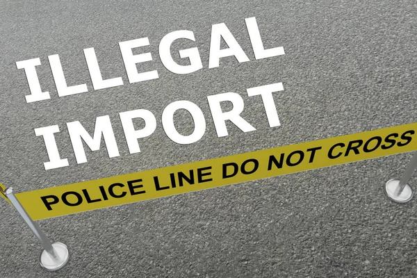 Illegal Import concept — Stock Photo, Image