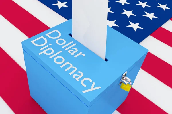 Conceito de diplomacia do dólar — Fotografia de Stock