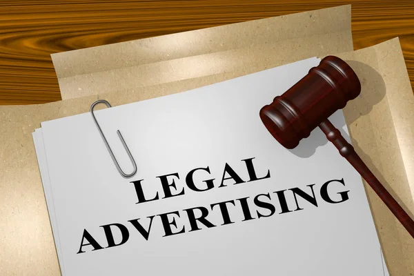 Publicidad legal - concepto jurídico — Foto de Stock