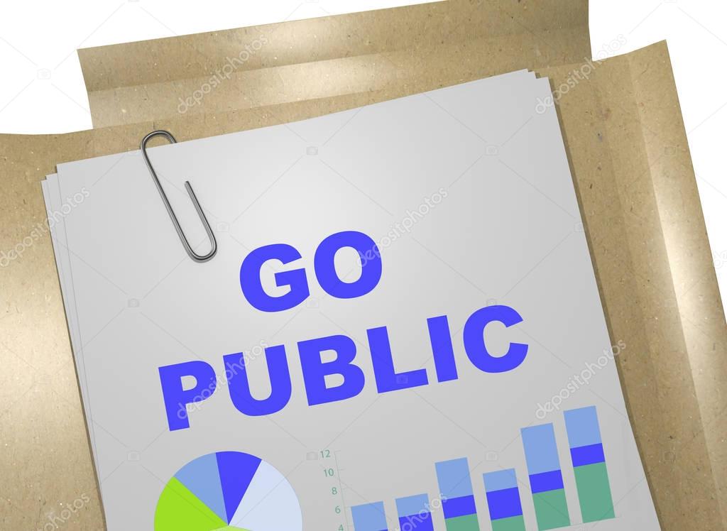 Go Public - business concept