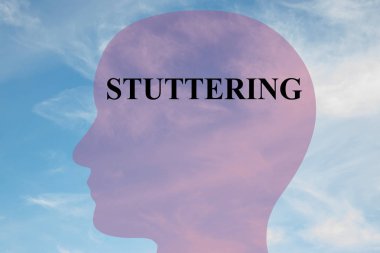 Stuttering - speech disorder clipart