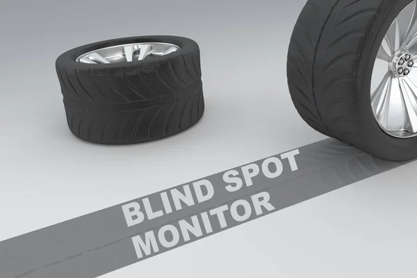 Blind spot monitor bezpečnostní koncepce — Stock fotografie