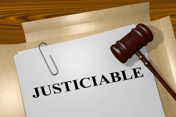 Justificable - Concepto jurídico — Foto de Stock